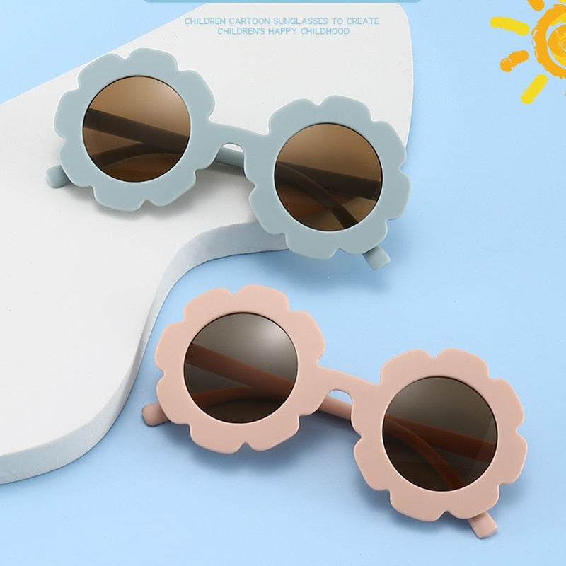 Sun Flower Round Sun Glasses