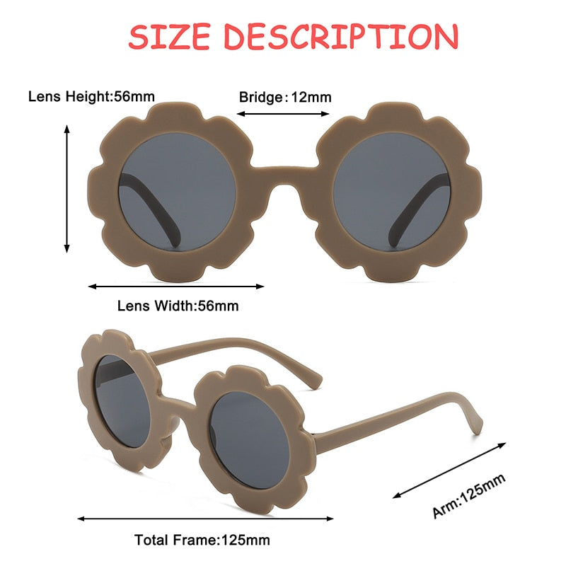 Sun Flower Round Sun Glasses
