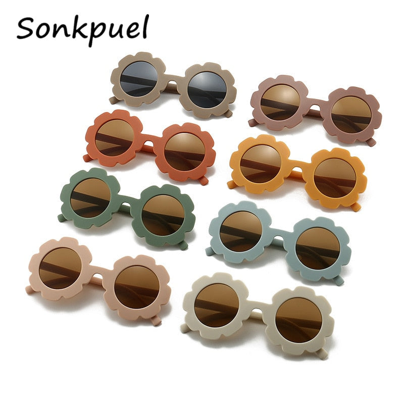 Sun Flower Round Sun Glasses