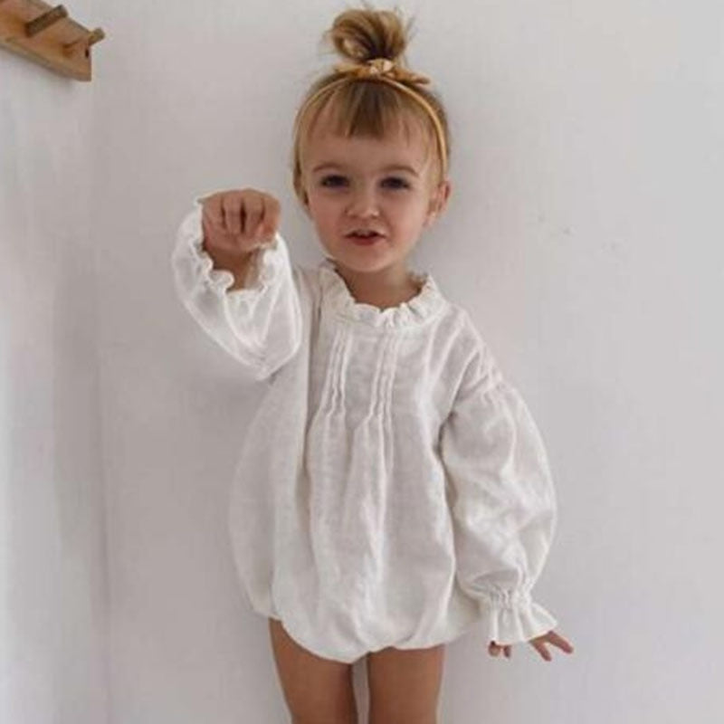 Long Puff Sleeve Rompers