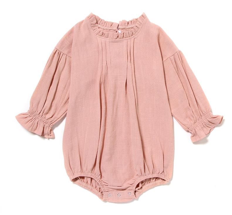 Long Puff Sleeve Rompers