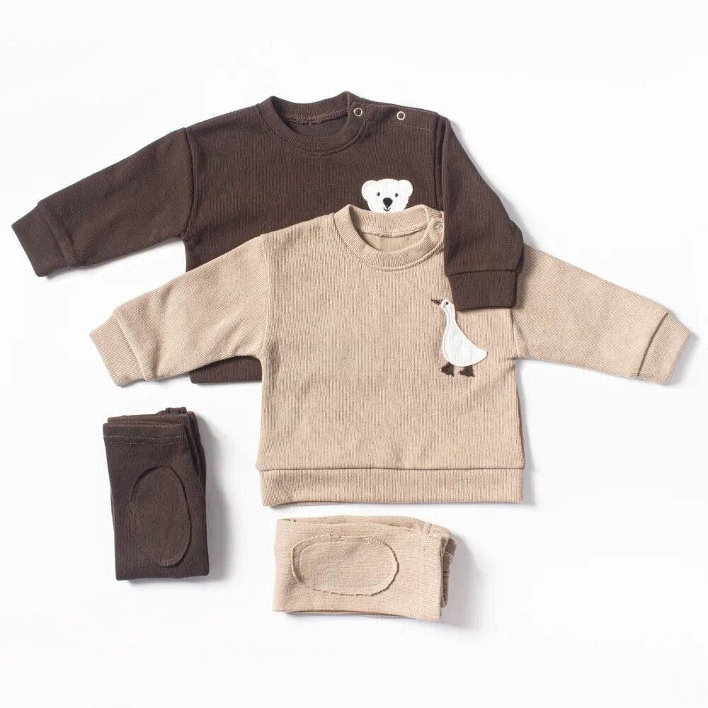 Goose and Bear 2pc Pullover Set