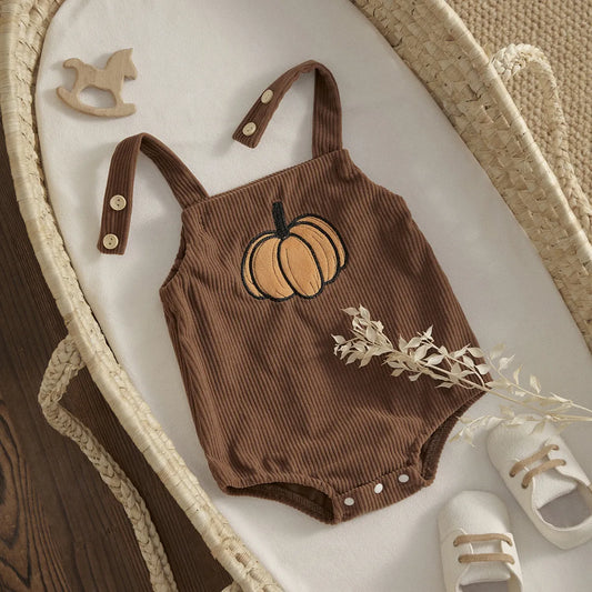 Pumpkin Corduroy Overalls