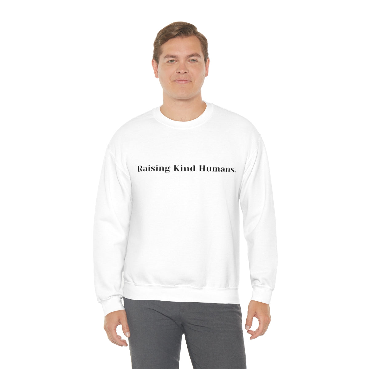 Raising Kind Humans Unisex Heavy Blend™ Crewneck Gildan Cozy Sweatshirt