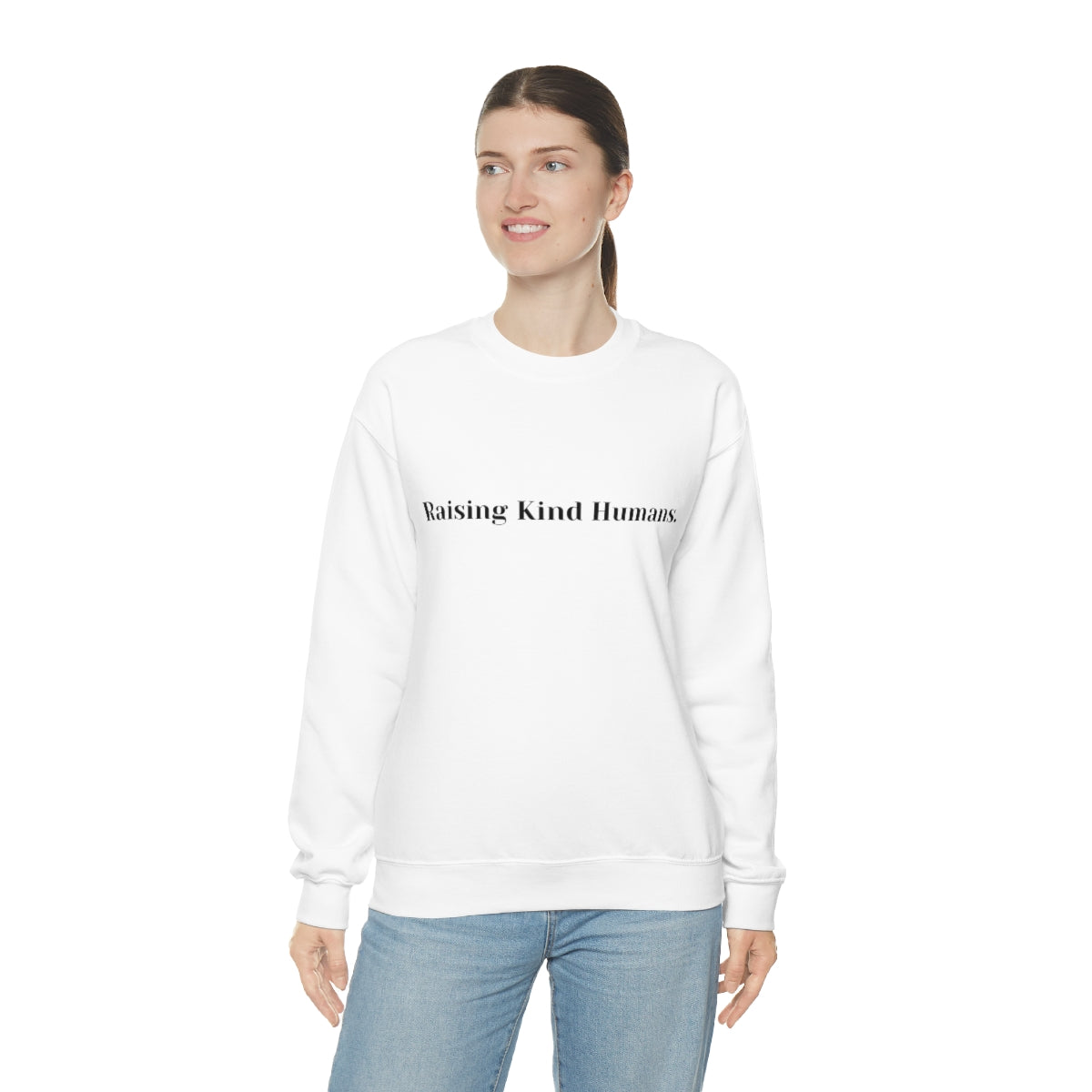 Raising Kind Humans Unisex Heavy Blend™ Crewneck Gildan Cozy Sweatshirt