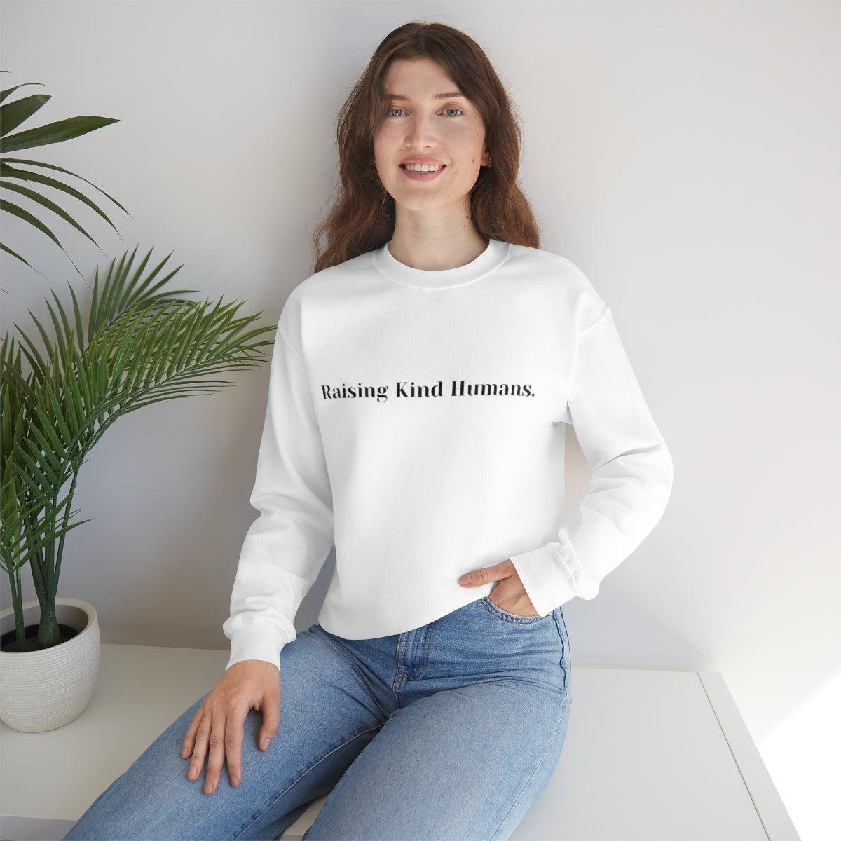 Raising Kind Humans Unisex Heavy Blend™ Crewneck Gildan Cozy Sweatshirt