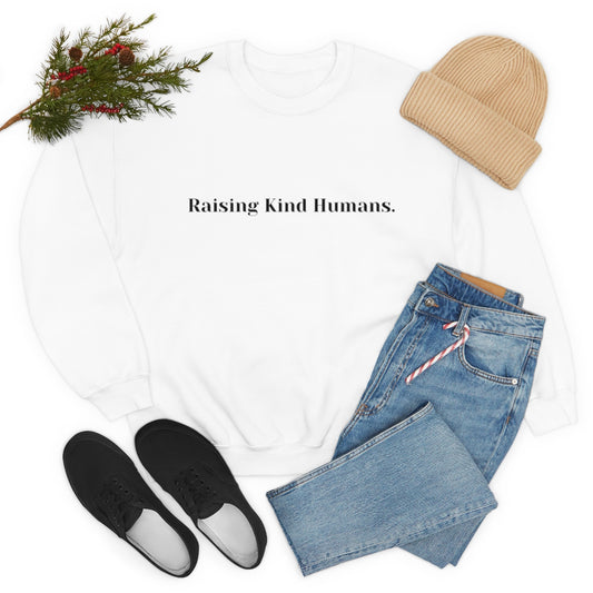 Raising Kind Humans Unisex Heavy Blend™ Crewneck Gildan Cozy Sweatshirt