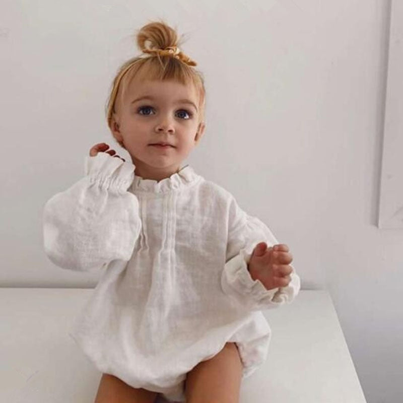 Long Puff Sleeve Rompers