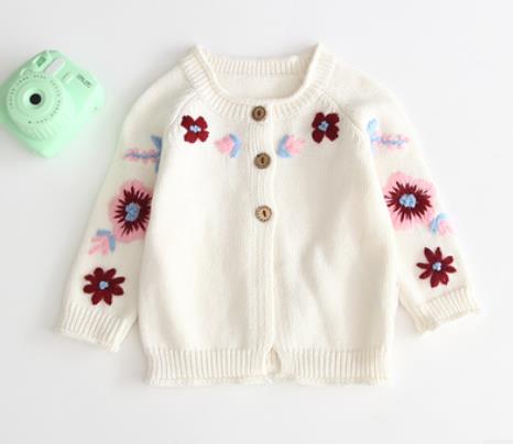 Embroidered Long-Sleeved Cardigan