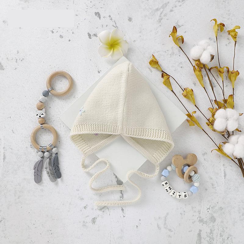 Soft Knitted Embroidered Baby Hat