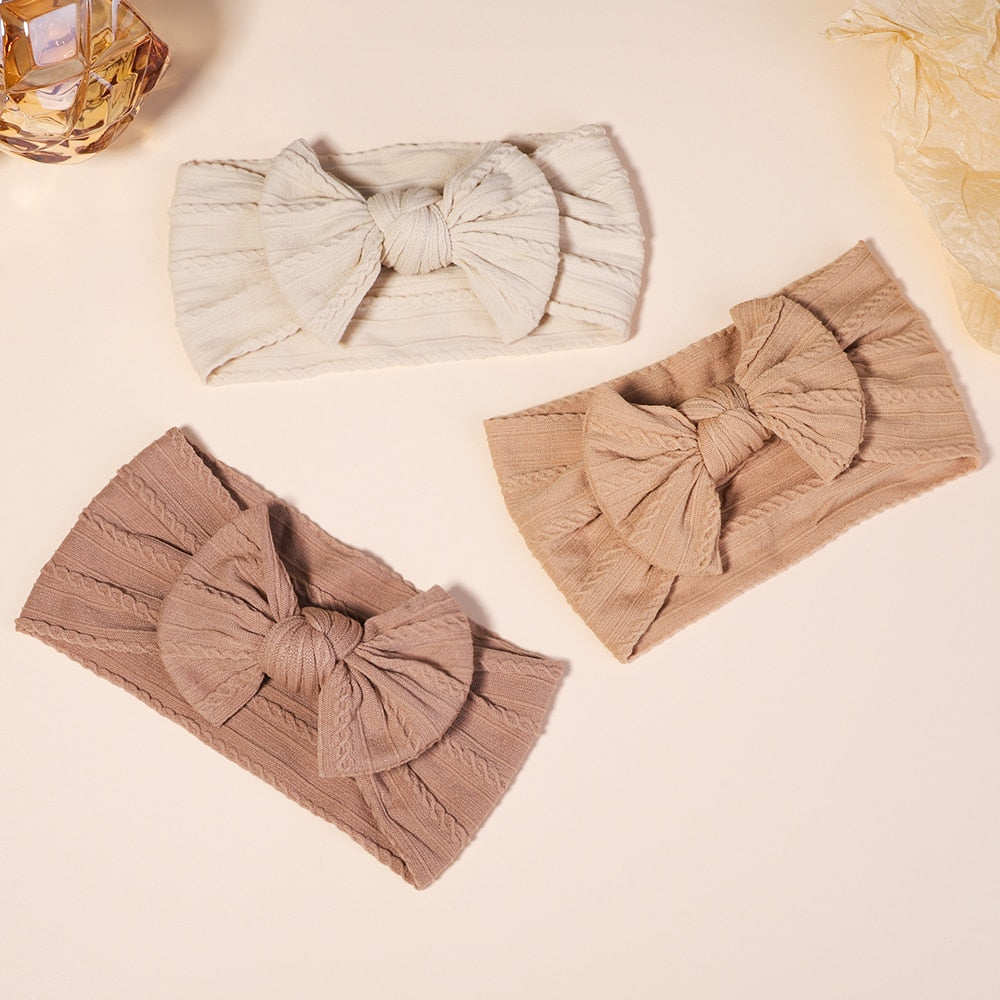 3Pcs/Lot Cable Knit Baby Headbands