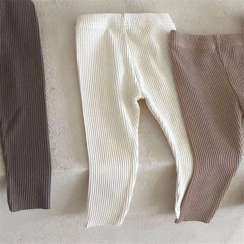 Cotton Ribbed Legging Pants