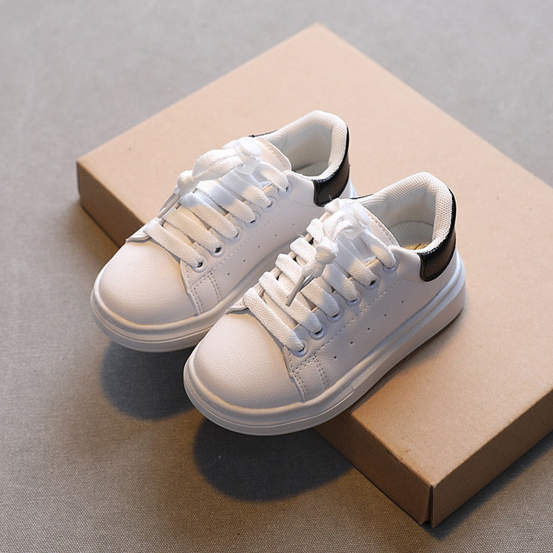 Soft White Lace-up Sneakers