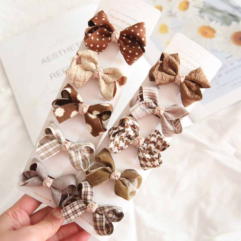 10/5Pcs Bowknot Hair Clips Baby