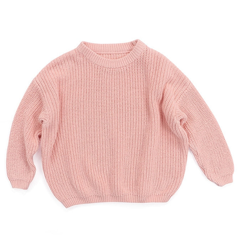 Solid Knit Wool Crewneck Sweaters