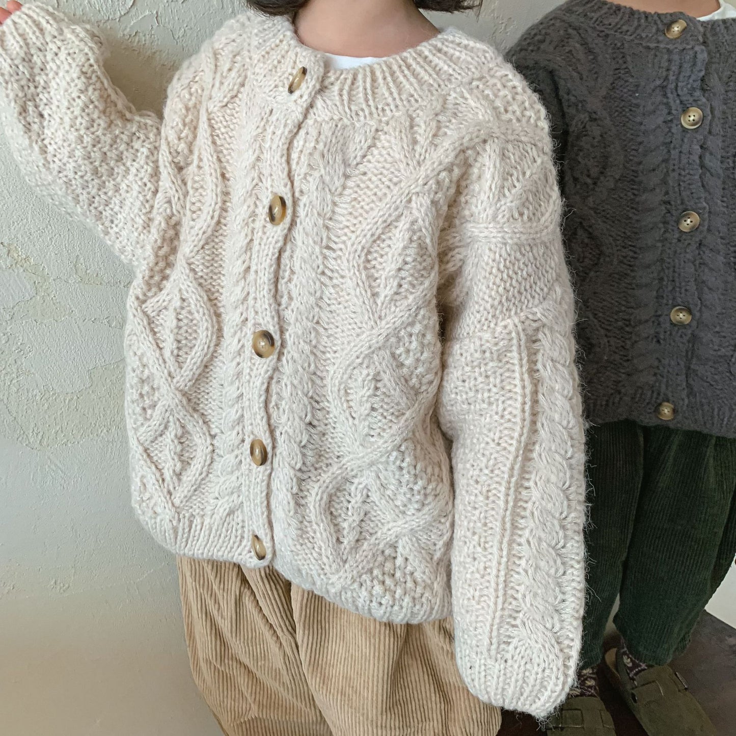 Coarse Wool Hemp Retro Cardigan