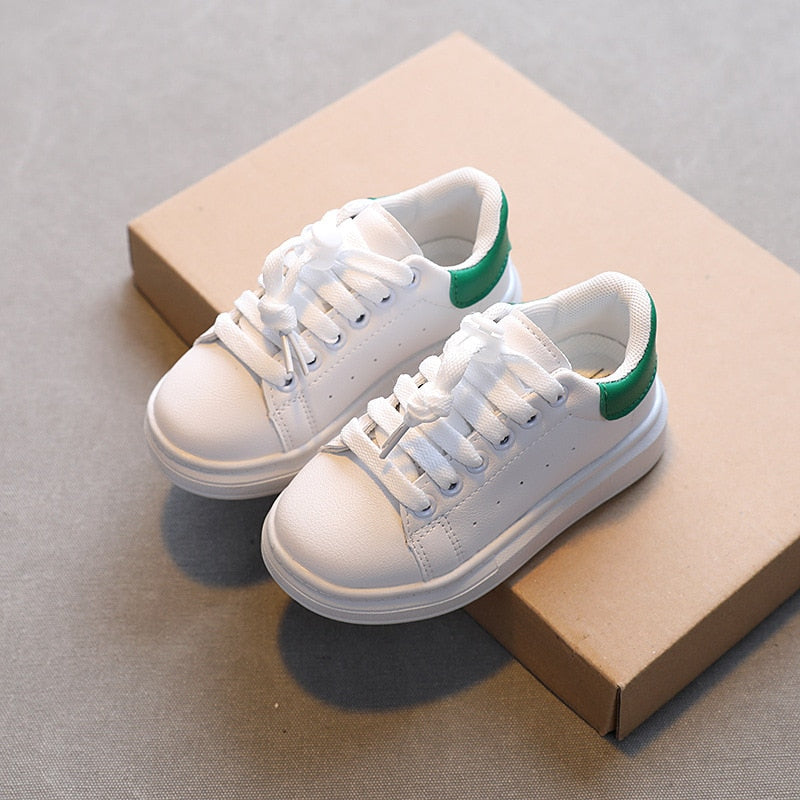 Soft White Lace-up Sneakers