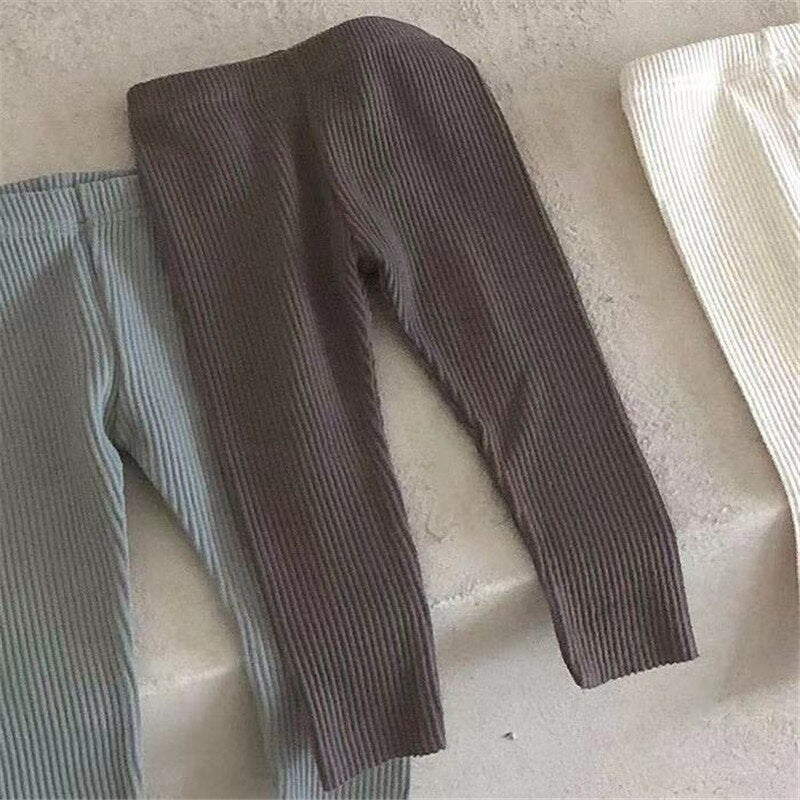 Cotton Ribbed Legging Pants