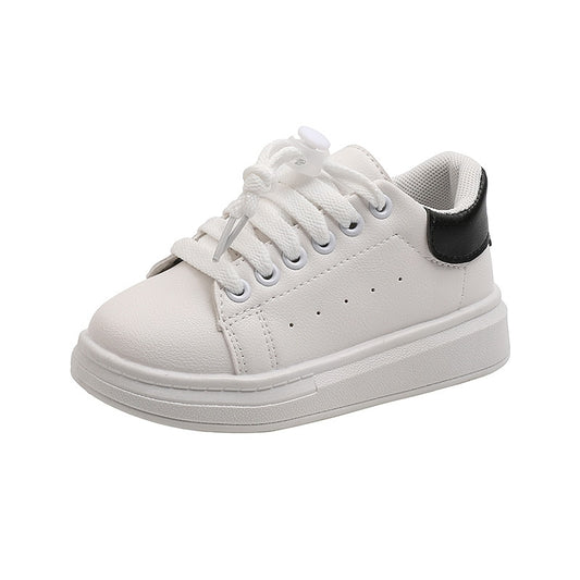 Soft White Lace-up Sneakers