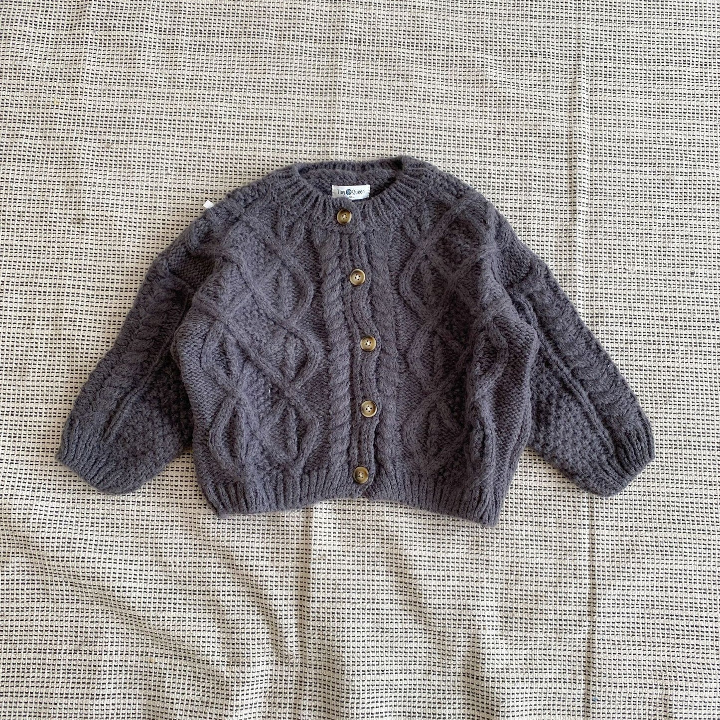 Coarse Wool Hemp Retro Cardigan