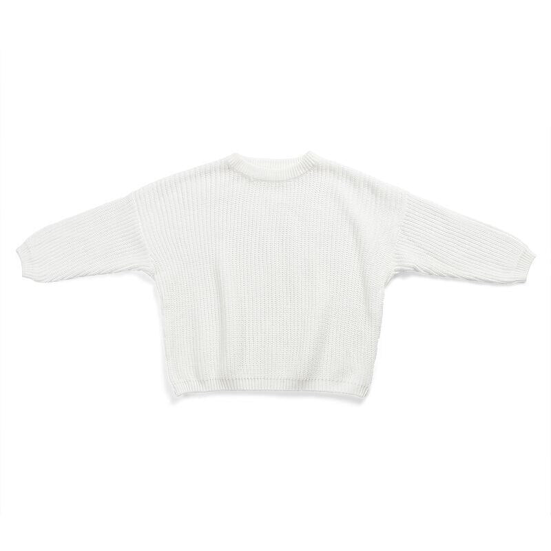 Solid Knit Wool Crewneck Sweaters