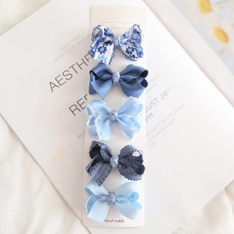 10/5Pcs Bowknot Hair Clips Baby