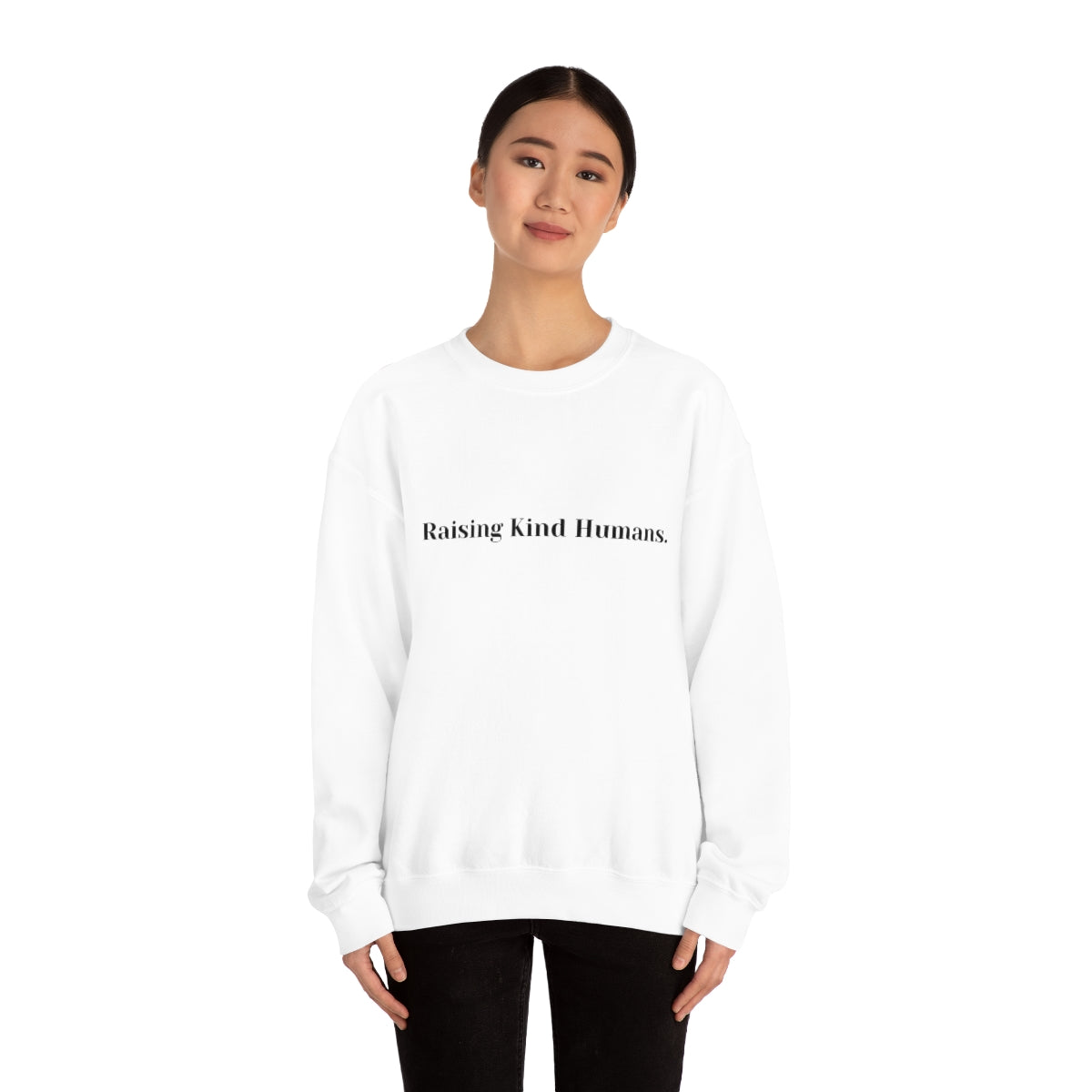 Raising Kind Humans Unisex Heavy Blend™ Crewneck Gildan Cozy Sweatshirt