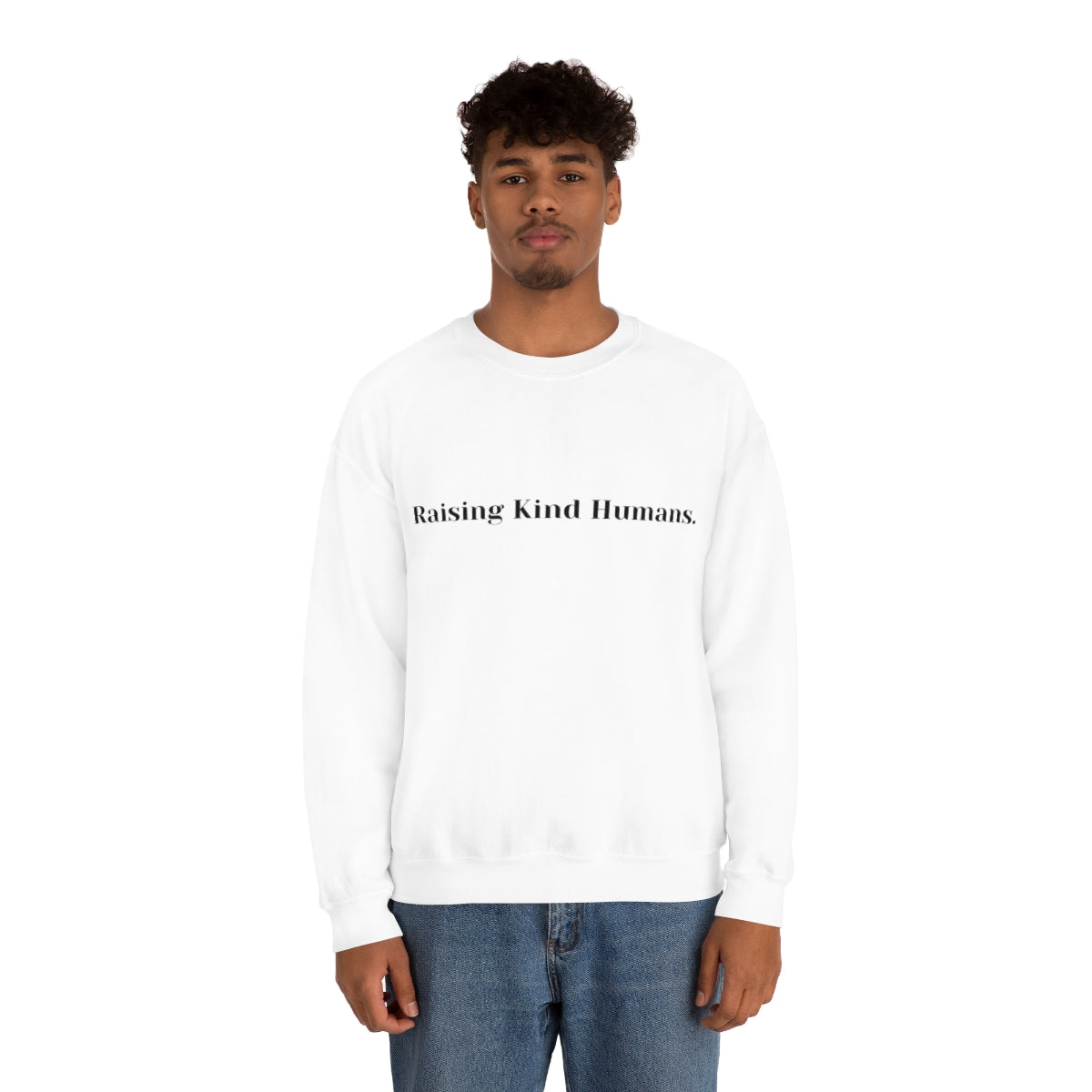 Raising Kind Humans Unisex Heavy Blend™ Crewneck Gildan Cozy Sweatshirt