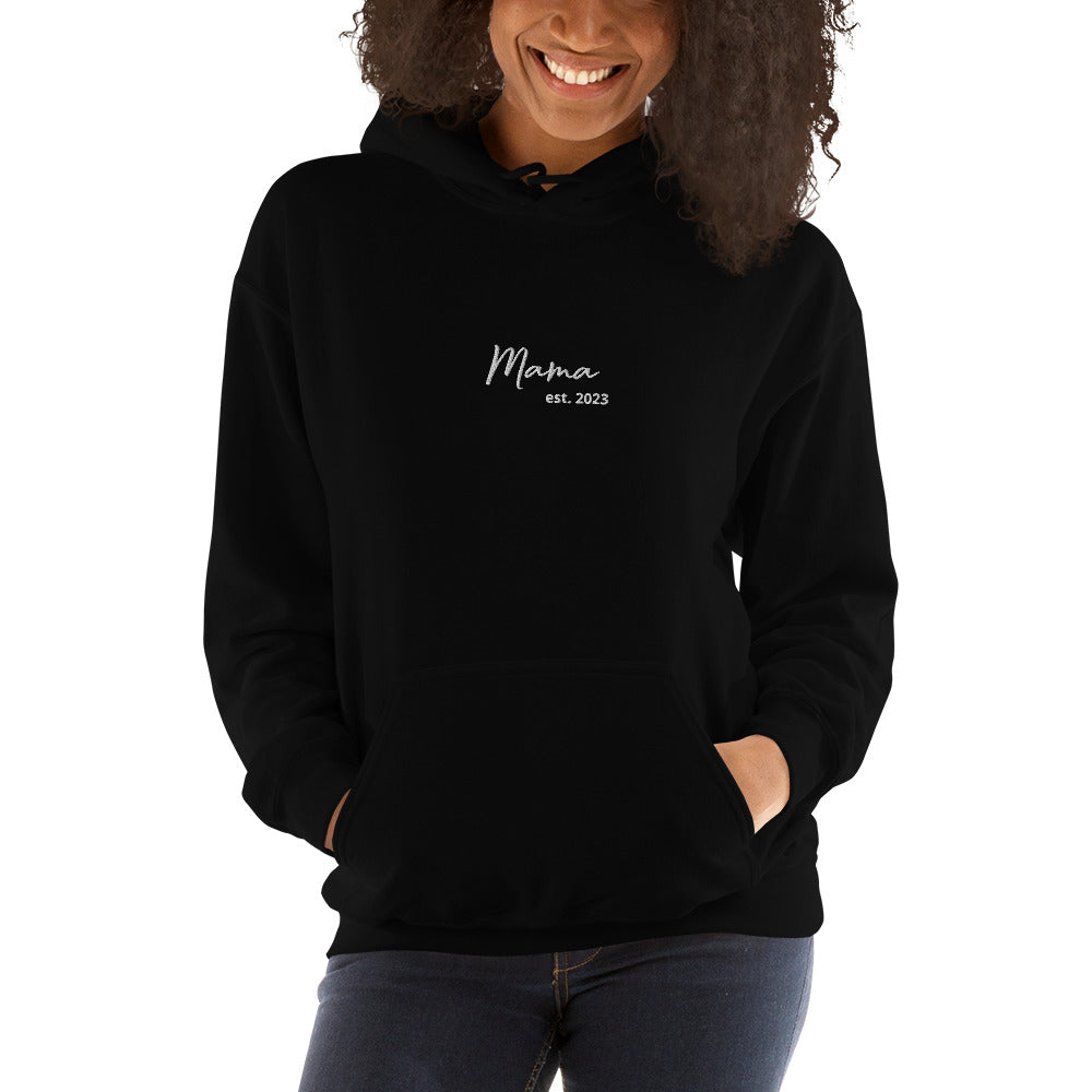 Mama est 2023 Embroidered Sweatshirt Hoodie