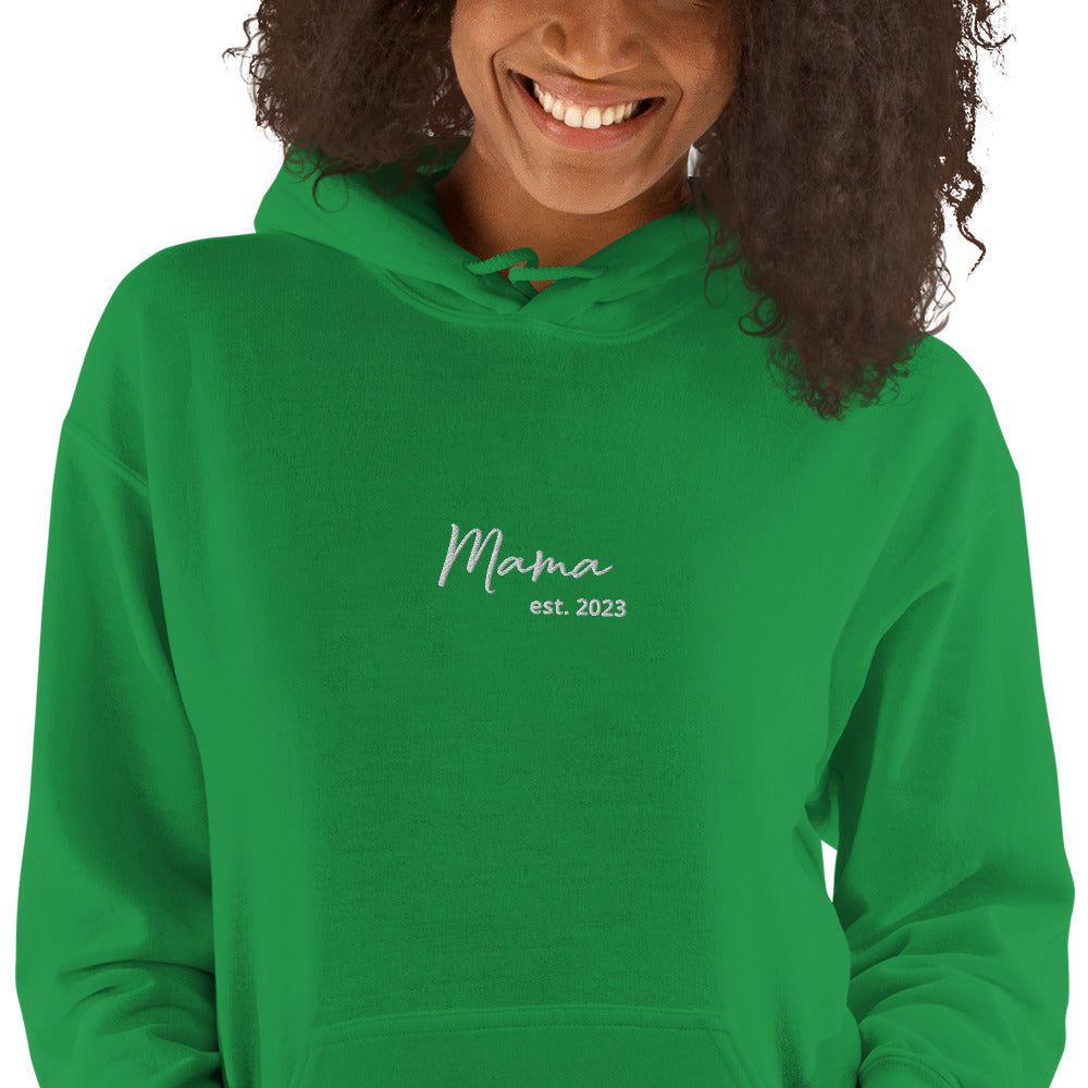 Mama est 2023 Embroidered Sweatshirt Hoodie