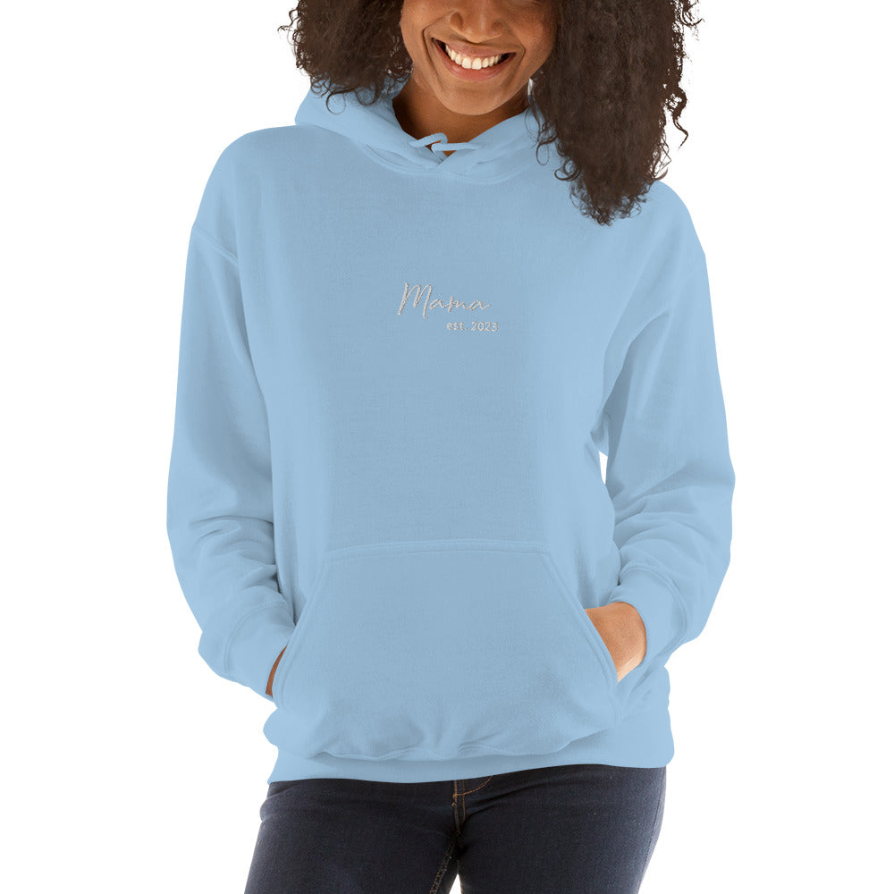 Mama est 2023 Embroidered Sweatshirt Hoodie