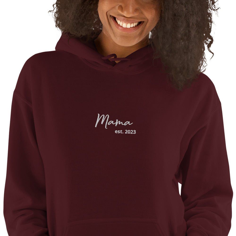 Mama est 2023 Embroidered Sweatshirt Hoodie