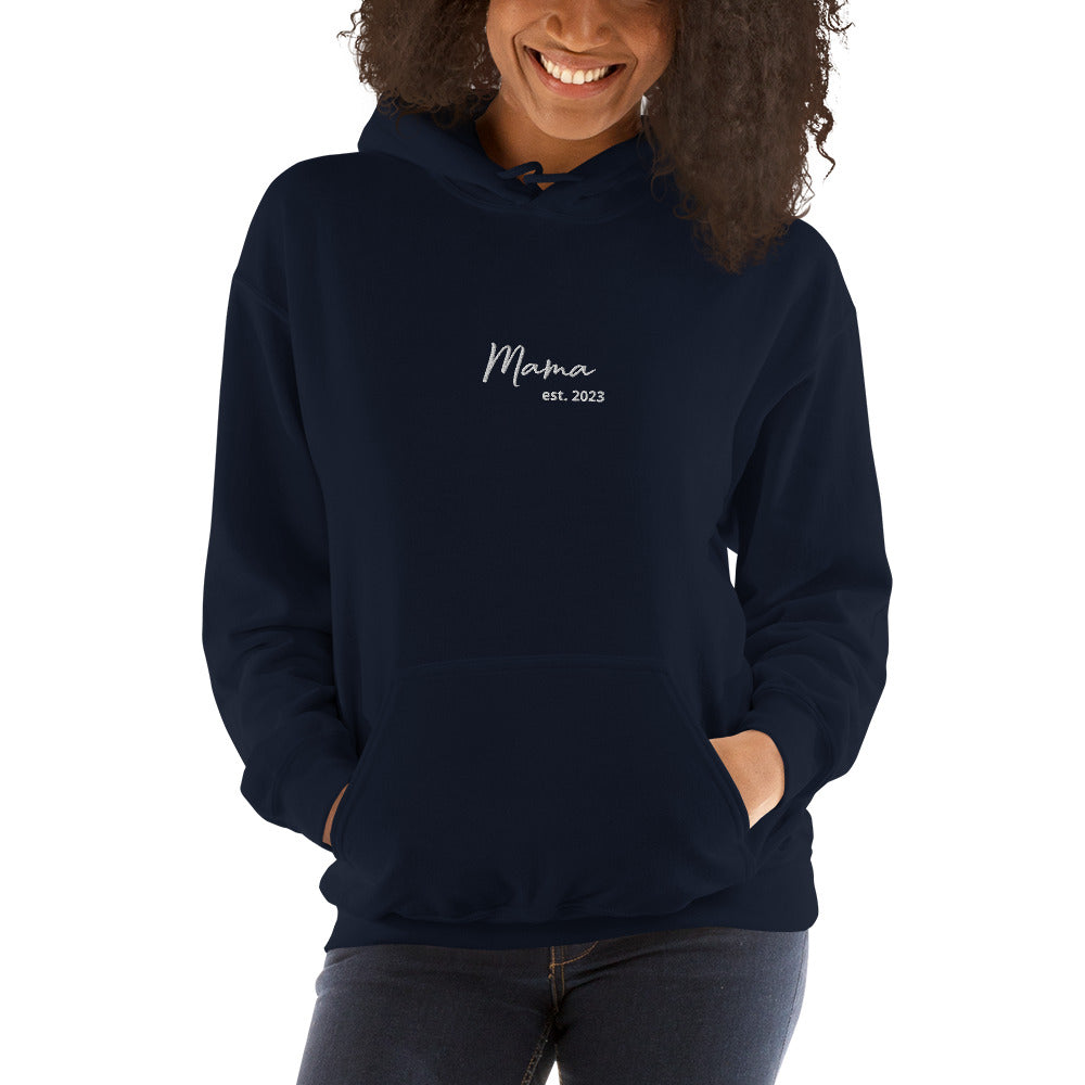 Mama est 2023 Embroidered Sweatshirt Hoodie