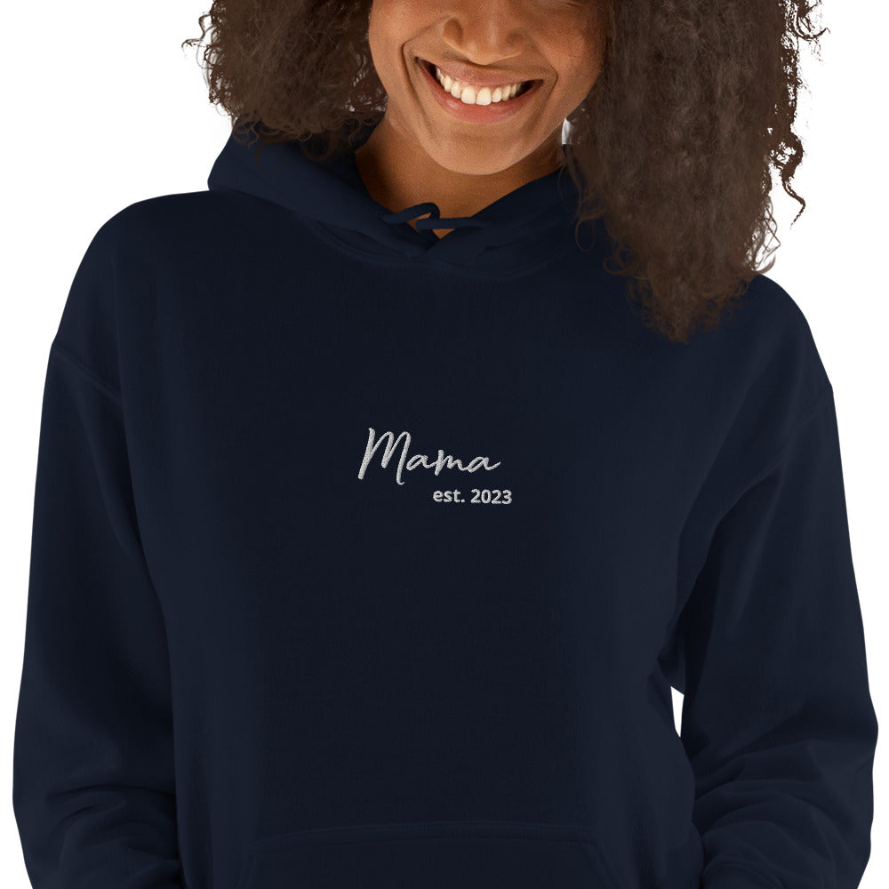 Mama est 2023 Embroidered Sweatshirt Hoodie