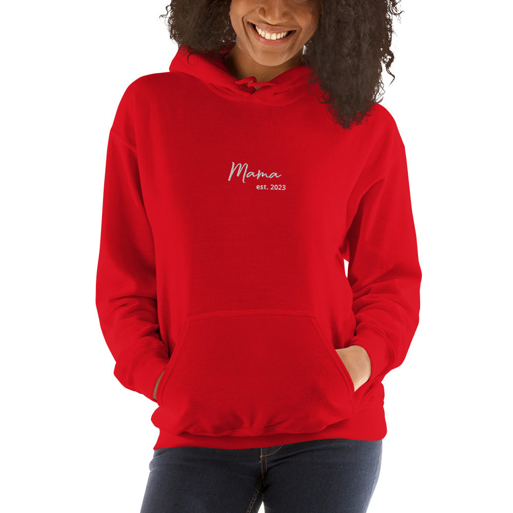 Mama est 2023 Embroidered Sweatshirt Hoodie