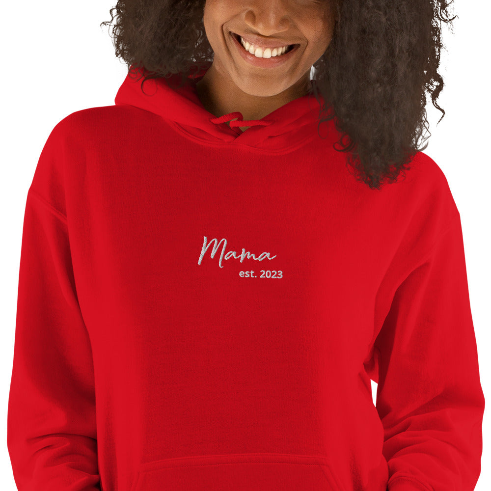 Mama est 2023 Embroidered Sweatshirt Hoodie