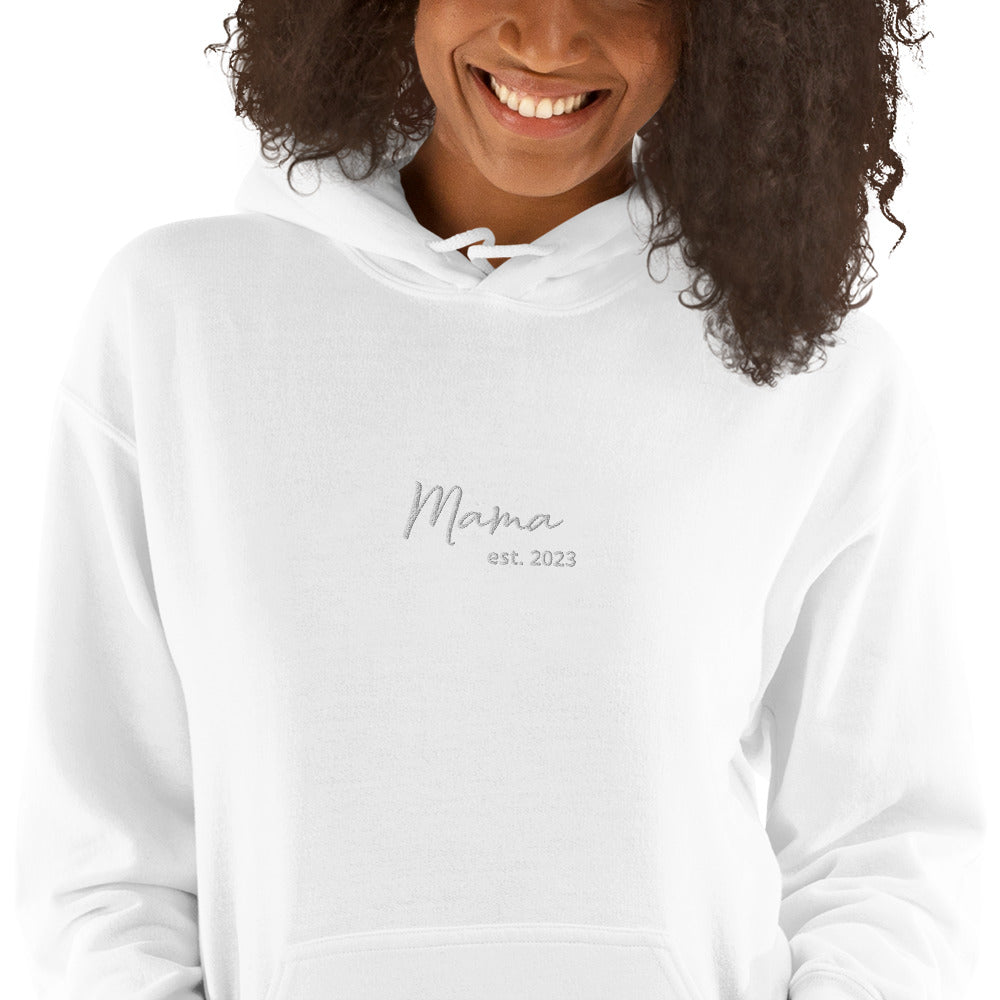 Mama est 2023 Embroidered Sweatshirt Hoodie